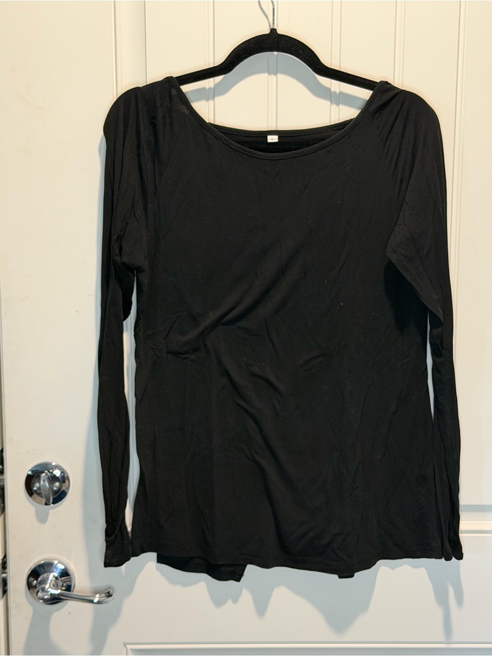 Black Long-Sleeve Women's Top